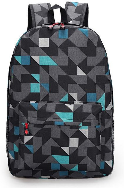 3-teiliges Schulrucksack-Set für Schüler aus Oxford-Stoff mit Schultasche, Schultergurt und Federmäppchen in Multicolour - Bild 1