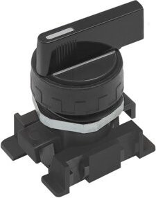 Riegler Langer Drehhebel in Schwarz mit 3 Stellungen und monostabilem Mechanismus - Bild 1