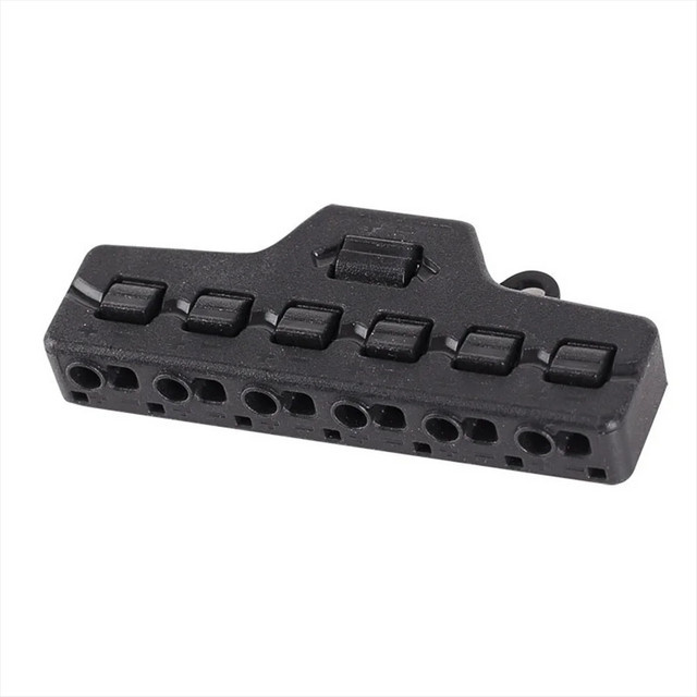Quick Connect Niederspannungsdraht Splitter Verteilerblock für LED-Streifen und Beleuchtung, 3/6 Ports, Schwarz - Bild 1