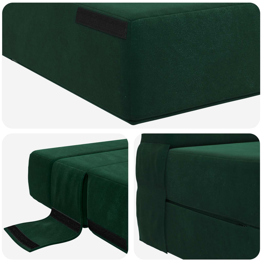 Klappsofa Bett von VD Home Furnishing in Dunkelgrün aus Stoff mit Schlaffunktion, B/T/H: 70 x 80 x 60 cm - Bild 4