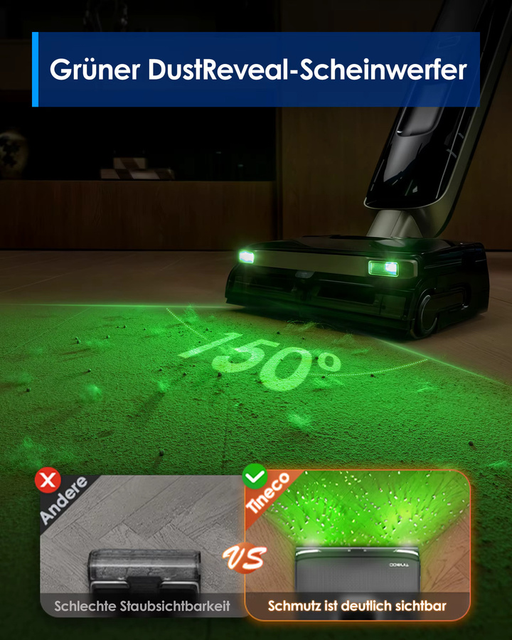 Tineco Floor ONE S9 Master Nass Trockensauger in Schwarz mit ThermoBlast-Tech und Heißwasser-Wischen sowie StreakFree-Abzieher - Bild 5