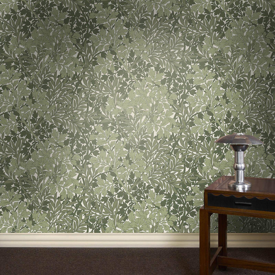 House of Hackney Tapete Foliage Magna Apple in Grün mit botanischem Floral-Design als Wandbild aus Vlies, B/H: 300 x 180 cm - Bild 1