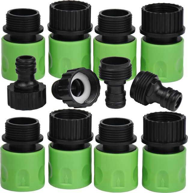 Sprycle Schnellkupplung mit 3/4 Zoll Außengewinde als Schlauch und Rohr Adapter für Gartenschläuche und Bewässerungssysteme in Grün - Bild 1