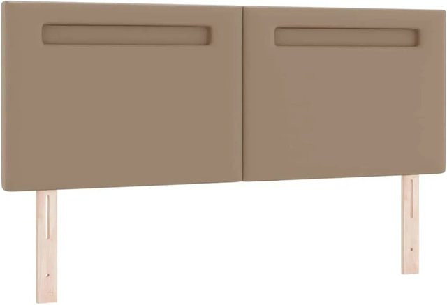 vidaXL LED Kopfteil in Cappuccino aus Kunstleder mit integrierter Beleuchtung, Breite: 144 cm - Bild 1