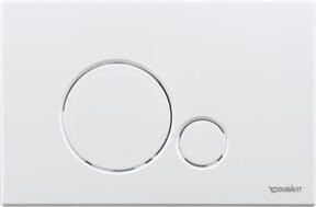 Duravit Betätigungsplatte DuraSystem aufgesetzt für WC Beta, Dual Flush, weiß, B/T/H: 23,0 x 15,05 x 6,5 cm - Bild 1
