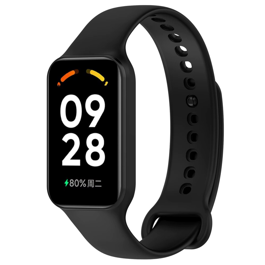 Xiaomi Uhrenarmband Silikon, Schwarz, Redmi Smart Band 2, Xiaomi Band 8 - Bild 1