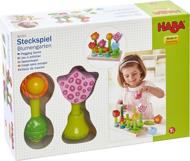HABA Steckspielzeug Blumengarten Steckspiel - Bild 1