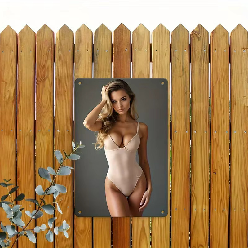 CIFBUY Vintage Metall-Wandkunst Dekoration mit Frauenporträt in Multicolour - Bild 2