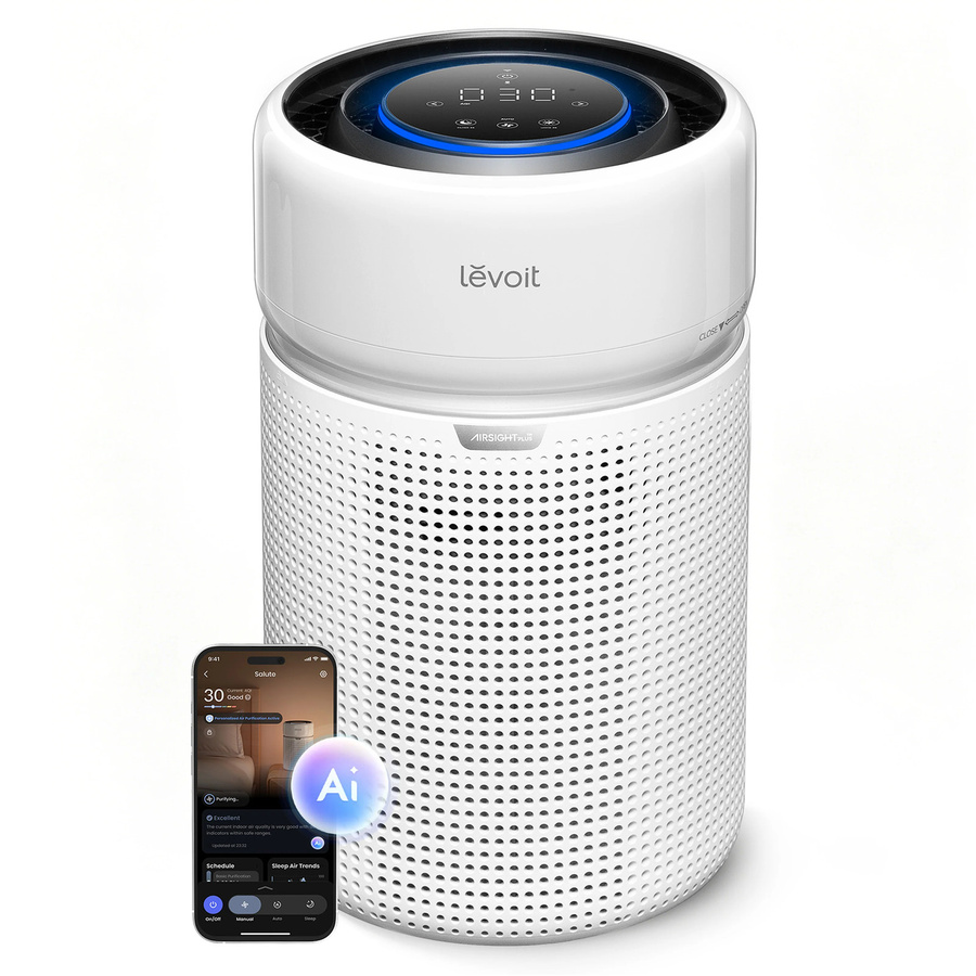 Levoit Eleva 300X Luftreiniger mit HEPA- und Aktivkohlefilter, App-Steuerung, Weiß - Bild 1