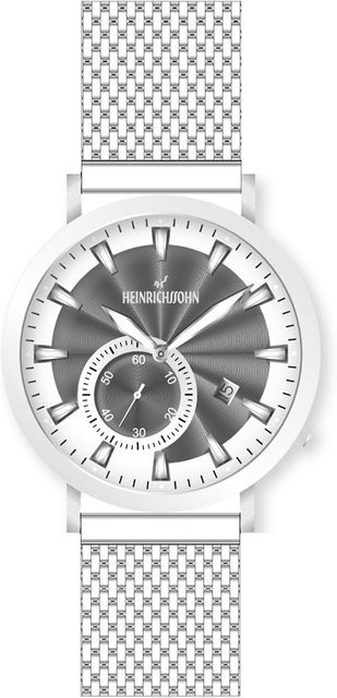 HEINRICHSSOHN Herrenuhr, Quarz, Edelstahl, 44 mm, Silber - Bild 1