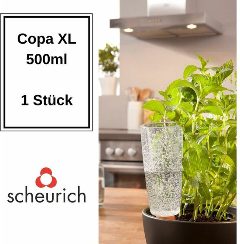 Scheurich Copa XL Wasserspeicher aus Kunststoff, Transparent, Durchmesser: 7,75 cm, Höhe: 24 cm - Bild 1