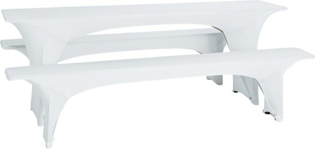 ERWIN M. Biertischhusse Grace 3-teilig in Weiß, B/L/H: 50 x 220 x 95 cm - Bild 1