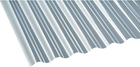 GUTTA Dachplatte Sinus 76/18 aus PET in transparent, B: 90 cm, L: 200 cm, H: 0,8 cm - Bild 1