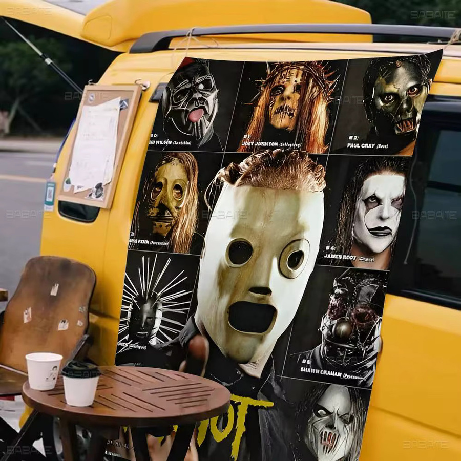 Potdemiel Wandbehang Slipknot Heavy Metal Rock Band Mandala Wandbanner Bunt B/H: 70 x 50 cm - Bild 3