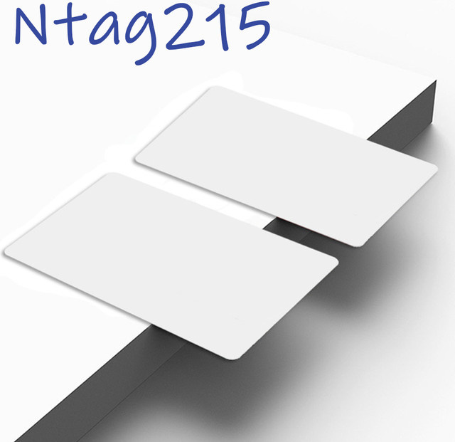 Anruhoo NFC Smart Chip Card RFID Ntag215 mit 504 Bytes, weißes PVC Tag für URL Token und Amibo Badge - Bild 1