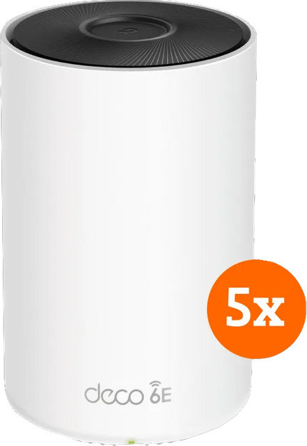 TP-Link Deco XE75 Tri-Band Wi-Fi 6E Mesh-System, 5er-Pack, Weiß - Bild 1
