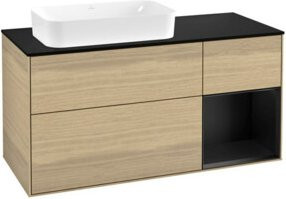 V&B Waschtischunterschrank Finion in Eiche braun lackiert, Breite: 120 cm, Tiefe: 50,1 cm, Höhe: 50,1 cm - Bild 1