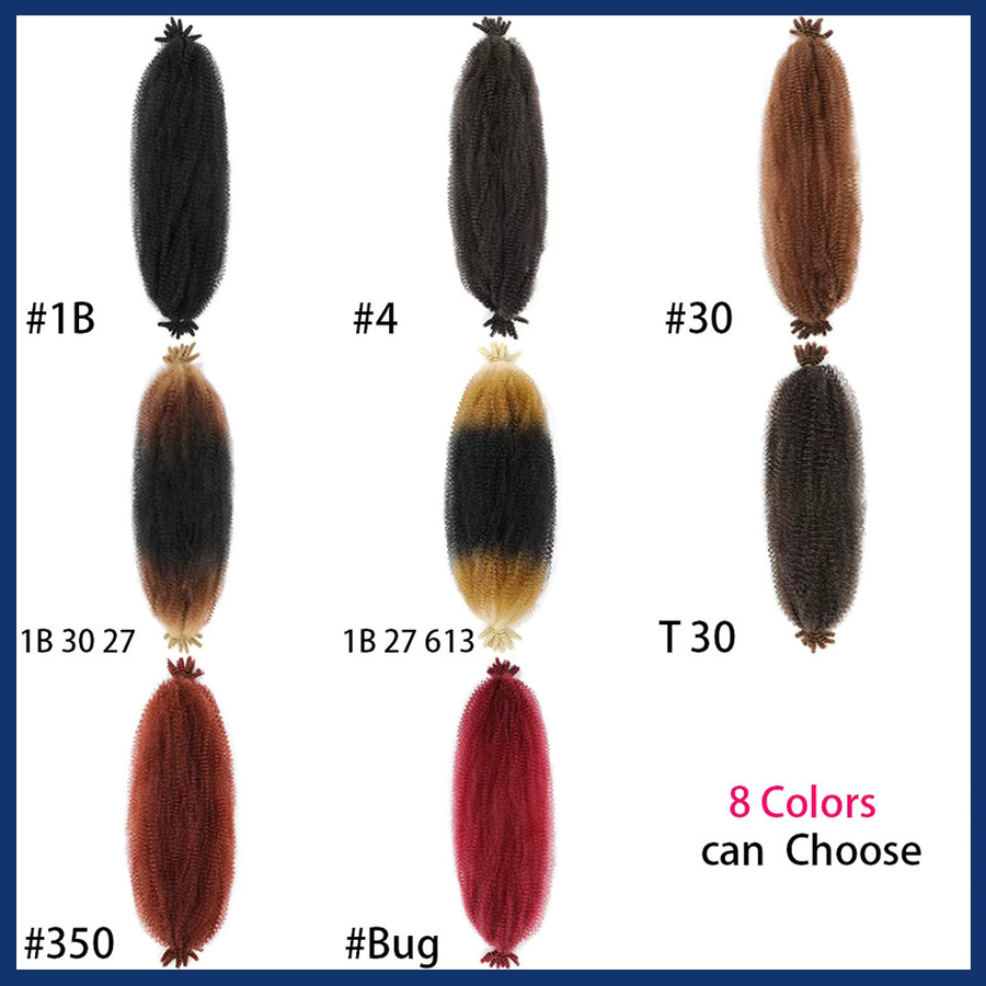 Bewill Ombre Ginger Springy Afro Twist Marley Flechthaar, 350g - Bild 4