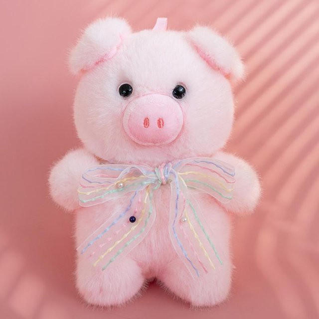 Yiran toy Glückliche Schweinchen-Familie, Plüschtiere, Rosa, 15cm - Bild 1