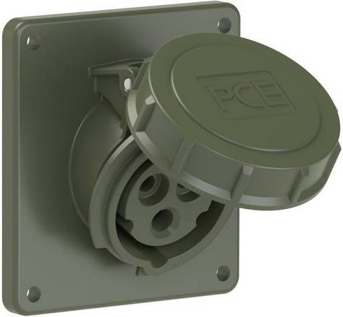 PC Electric Power Twist 4132-6.u CEE Anbaudose 16A 3polig IP67 in Bronze und Grün - Bild 1