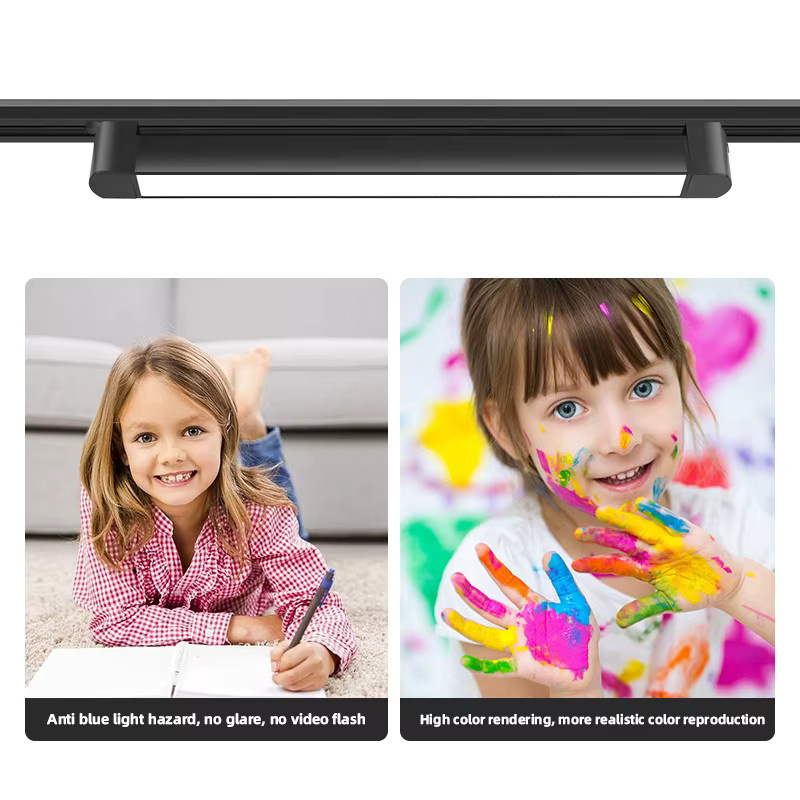 CANMEIJIA LED Schienenlampen Set Schwarz 80W Flutlicht Deckenleuchte für Wohnzimmer und Bekleidungsgeschäfte Breite: 112 cm - Bild 3