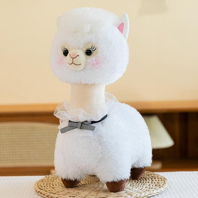 Alpaka-Plüschtier Puppe, Weiß, 37 cm - Bild 1