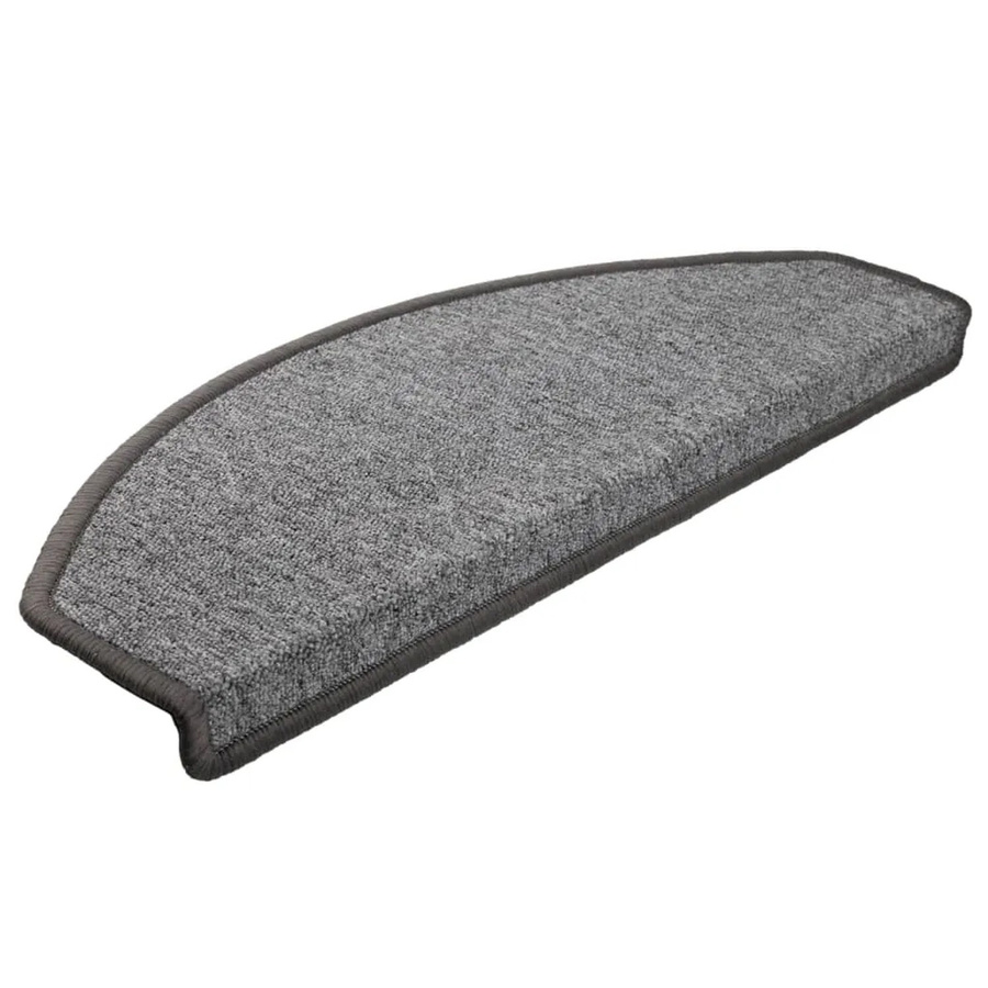 vidaXL Stufenmatten 10er Set Halbrund Dunkelgrau B: 65 cm, T: 24 cm, H: 4 cm - Bild 2
