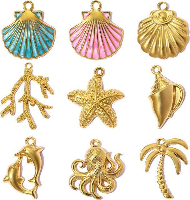 LAVIXMIA Anhänger Set, Edelstahl, Gold, Damen - Bild 1