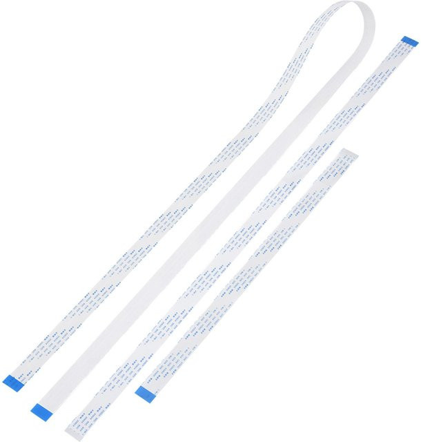 3er Set Painter FFC Flachbandkabel 15 Pin in Weiß für Raspberry Pi Modul und Kamera, Längen: 30 cm, 50 cm und 100 cm - Bild 1