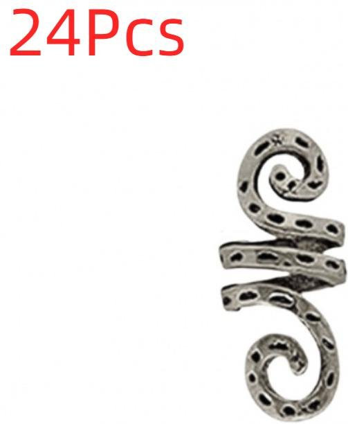 jinmeige Haarkringel Spiral Wikinger, Gold und Silber, Unisex - Bild 1