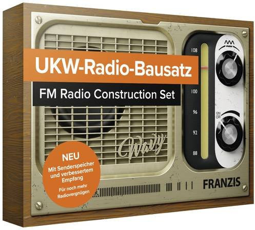 FRANZIS Retro-UKW-Radio in Braun und Beige aus Holz - Bild 1
