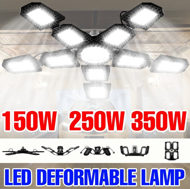 Verformbare LED E27 Garage Glühbirne 350W in Weiß für Werkstatt und Keller - Bild 1