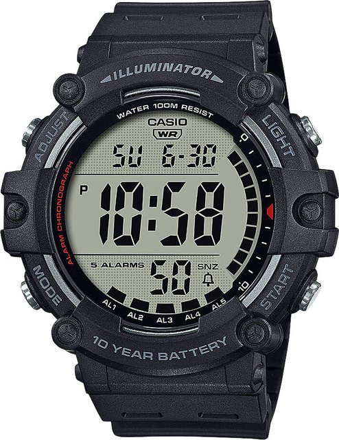Casio Digitaluhr, Quarz, Kunststoff, 47 mm, Herren - Bild 1