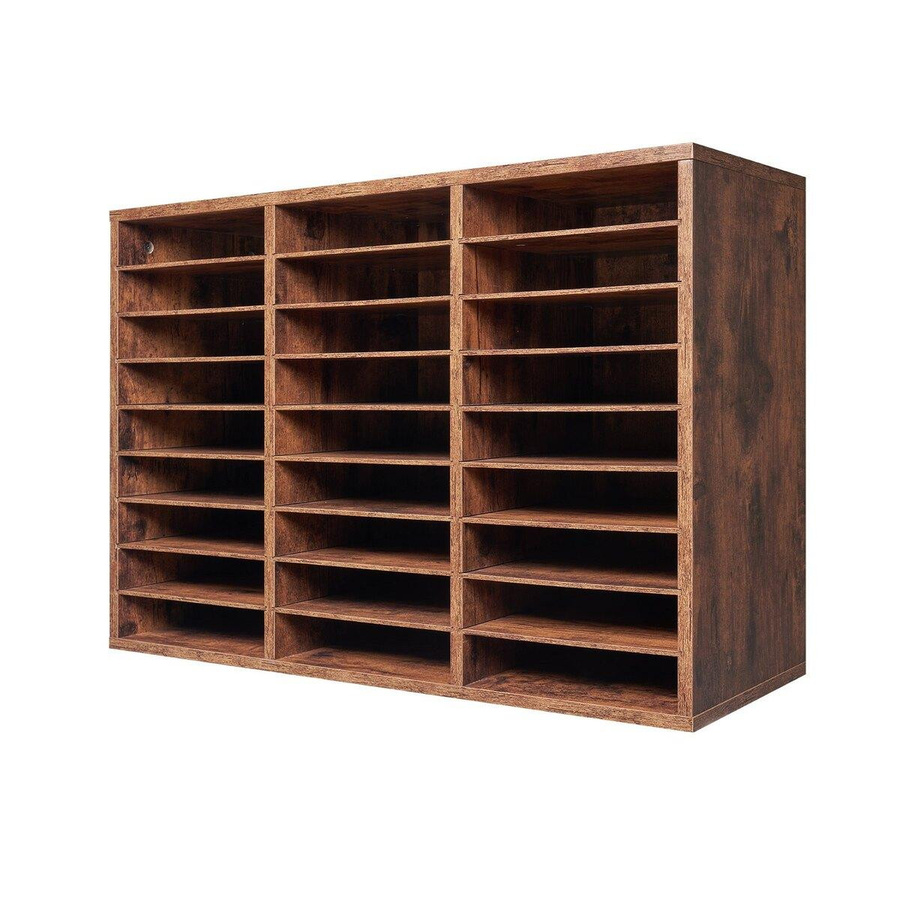 Holz-Literatur-Organizer von Buying Solutions, MB in Dunkelbraun mit 27 Fächern und herausnehmbaren Regalen - Bild 5