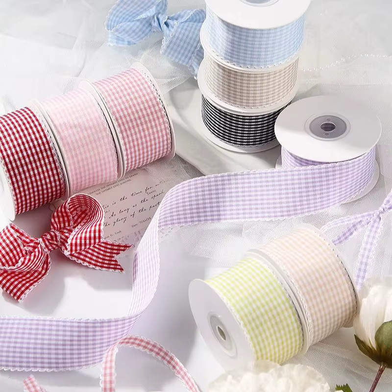 HYFSY Gewebtes Gitterband mit Knospenrand für DIY-Projekte, Mehrfarbig, 10 Yards Länge - Bild 1