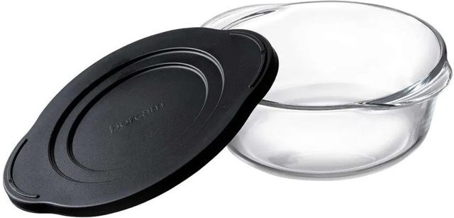 Ritzenhoff & Breker Cucina Auflaufform aus Glas mit Frischhaltedeckel, rund, transparent, 1,45 Liter - Bild 1