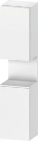 Duravit Hochschrank Qatego in Weiss Hochglanz mit 2 Türen, Glasfront und integrierter LED-Beleuchtung, B/T/H: 40 x 36 x 176 cm - Bild 1