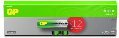 GP Mignon AA Alkali-Mangan Batterien 1,5V mit 2600 mAh, 12 Stück, Grün - Bild 1
