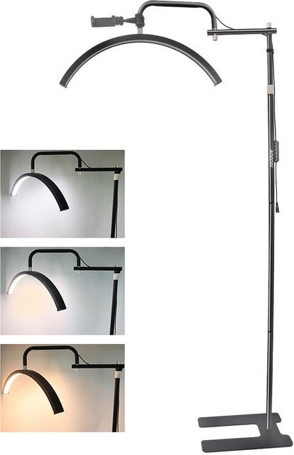 Andoer 36W Halbmondförmige LED-Videoleuchte Boden-Fülllicht, dimmbar 3200K-5600K, Schwarz - Bild 1