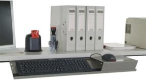 Rocholz Tastatur- und Mausablage SYSTEM 2000 in Grau, B/T/H: 76,0 x 21,0 x 2,0 cm - Bild 1