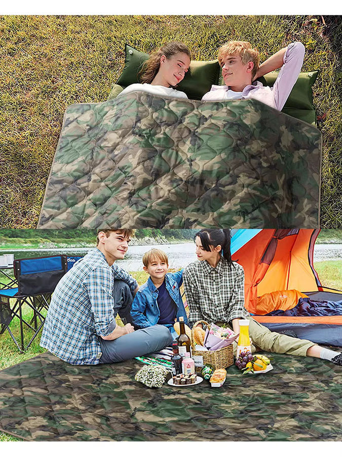 CP Camo-Abdeckung wasserdichte Steppdecke in Camouflage-Design für Camping und Picknick, waschbar, Mehrfarbig - Bild 6