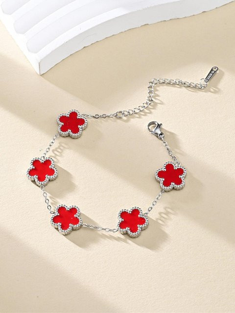 Lucky Star Jewelry Armband, Edelstahl, Zirkonia, rot, Damen - Bild 1