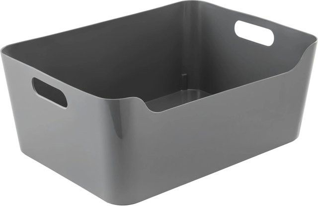 Aufbewahrungsbox Michael L von Mömax in Grau aus Kunststoff mit Griffen - Bild 1