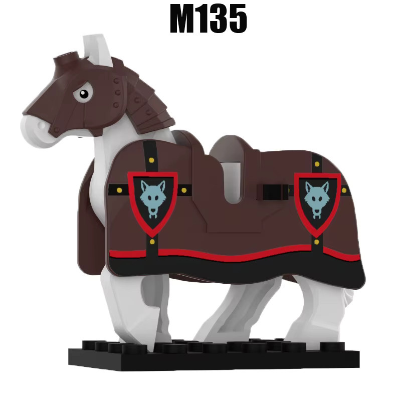 BRICKPANDA Mittelalterliche Militärburg Kriegspferd Bausteine, Fantasy, Ritter, Zubehör - Bild 4