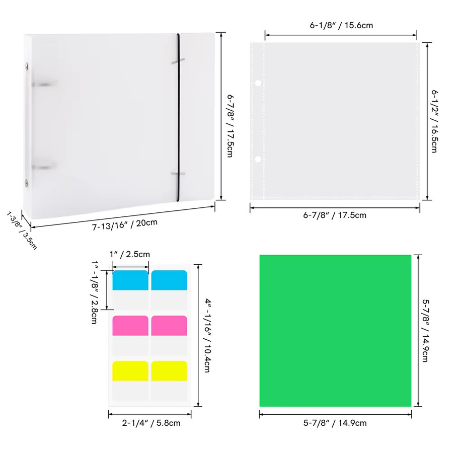 Set aus 20 bis 50 Kunststoff-Schablonen zur Organisation und Lagerung von Briefmarken und Aufklebern im Format 6x6 cm - Bild 2
