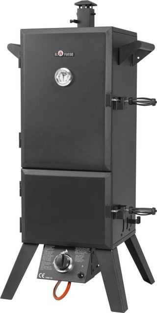 El Fuego Gas-Räuchergrill Portland XL in Black mit Thermometer und Wasserschale, B/T/H: 127,5 x 64 x 50 cm - Bild 2