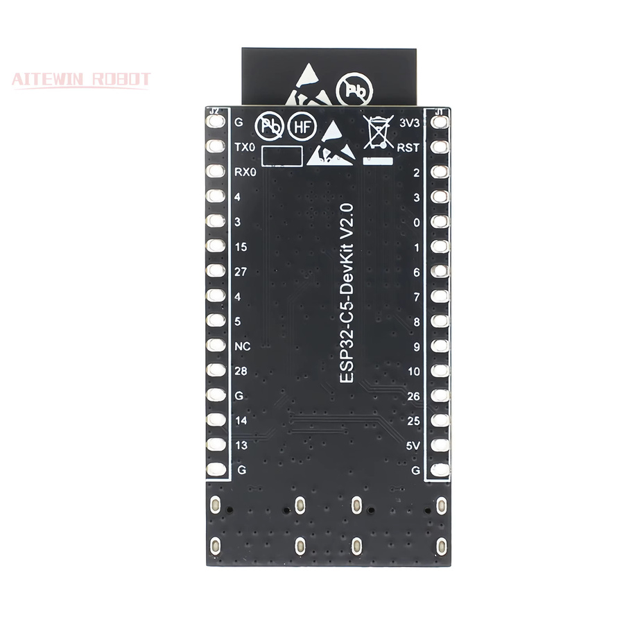 AITEWIN ROBOT ESP32-C5-DevKitC-1 Entwicklungsboard mit Dual-Frequenz 2,4 GHz und 5 GHz WLAN, WiFi 6, 4MB Flash und CH340, 30 Pins, Schwarz - Bild 2