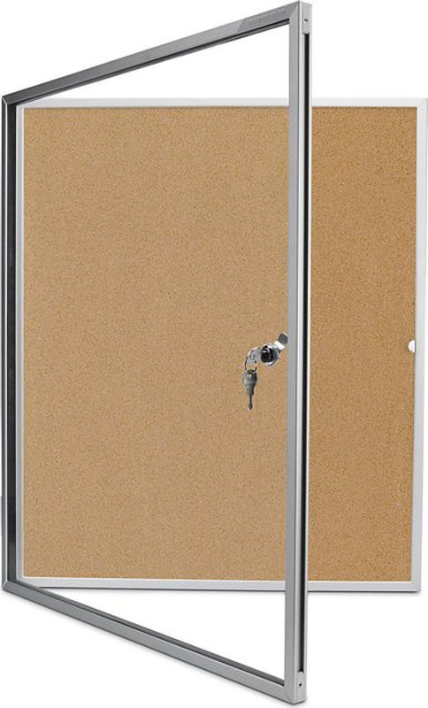 Magnetoplan Schaukasten SP für den Innenbereich mit Kork und Acrylglas, 9x A4, Braun, B: 87,0 cm, H: 108,5 cm, T: 4,0 cm - Bild 2
