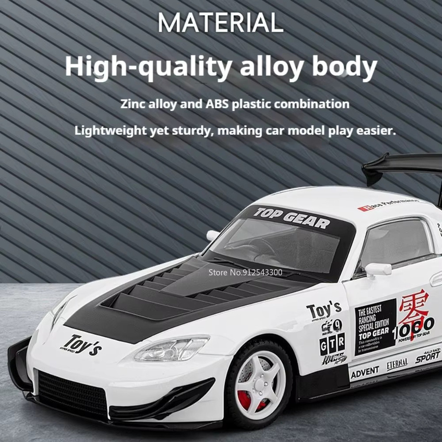 RMZ city S2000 MC20 Automodell, 1:22 Maßstab, mit Licht und Sound, grau - Bild 4