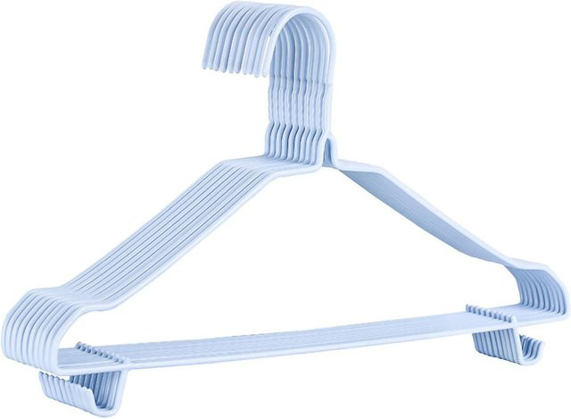 10 Stück CosyHome Kleiderbügel Anti-Rutsch und Anti-Verformung in Blau, Breite: 38 cm - Bild 1